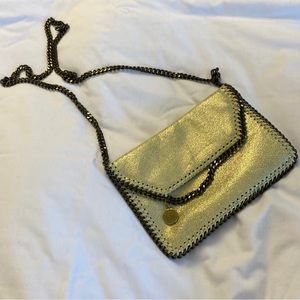 STELLA MCCARTNEY GOLD COLOR CROSSBODY BAG